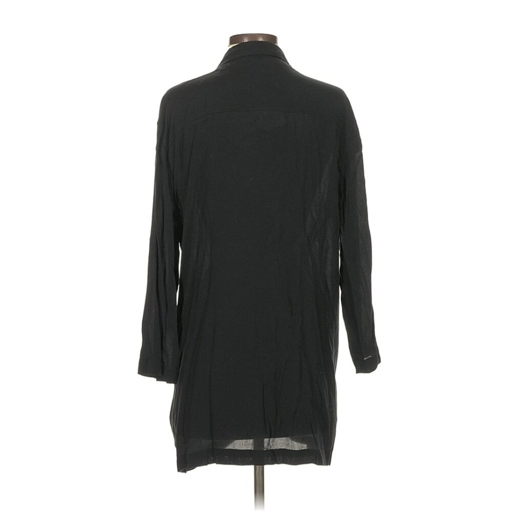 Silence & Noise Black Sheer Blazer Lightweight Open Front Jacket S - Picture 3 of 6